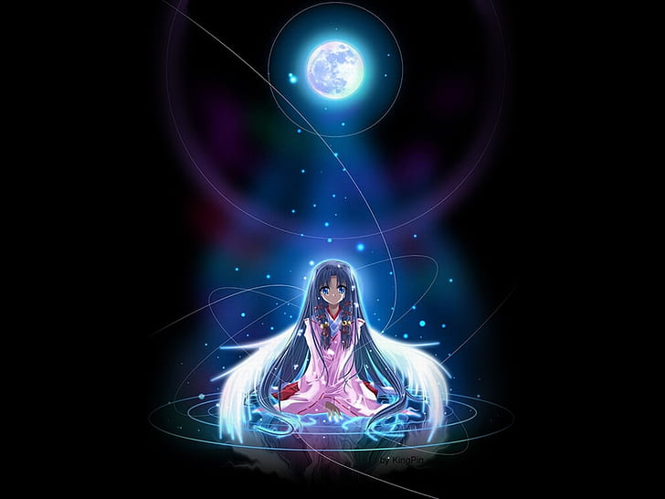 Moon, goddess and black hair anime #946591 on animesher.com