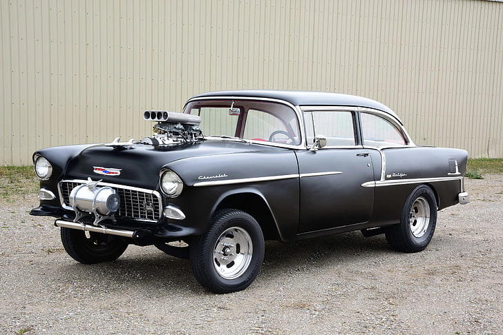 1955, auto, automobile, car, chevrolet, custom, drag, gasser, HD wallpaper