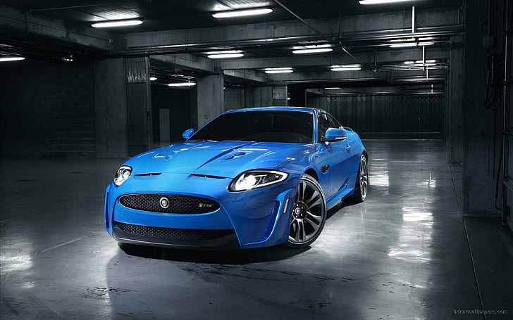 2011 Jaguar XKR S 2, blue sports car, cars, HD wallpaper