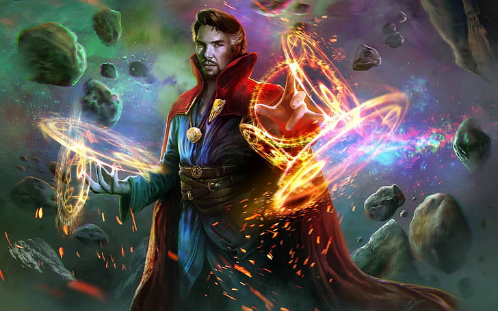 Dr. Strange, Marvel Comics, superhero, artwork, fantasy art, HD wallpaper