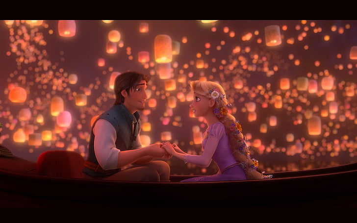 Rapunzel and Pascal Wallpaper from Disney's Tangled | Disneyclips.com