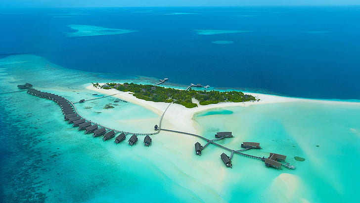 Cocoa Island Como Resort South Male Atoll Maldives Aerial Photography 1920×1080