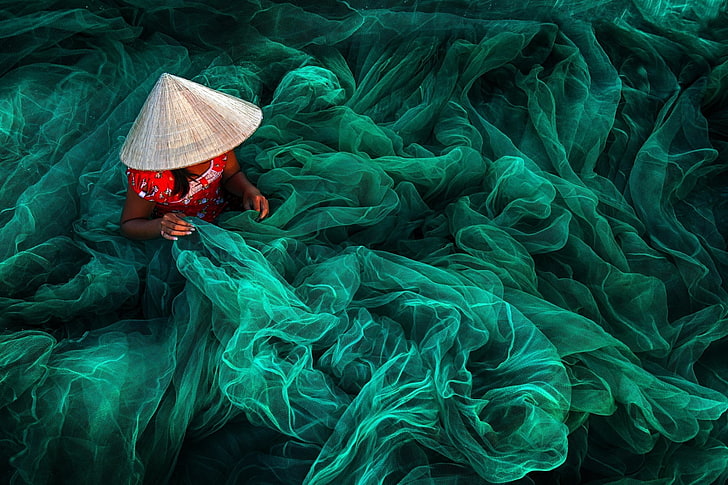 Photography, People, Phan Rang, fishing Net, HD wallpaper