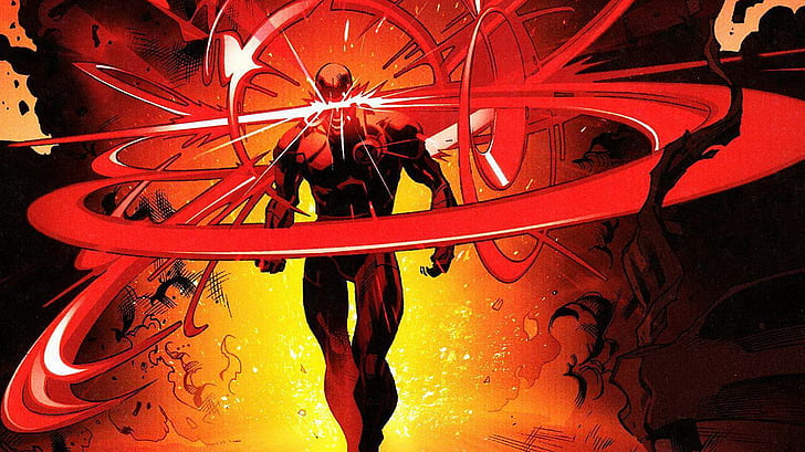 Cyclops Red X-Men HD, cartoon/comic