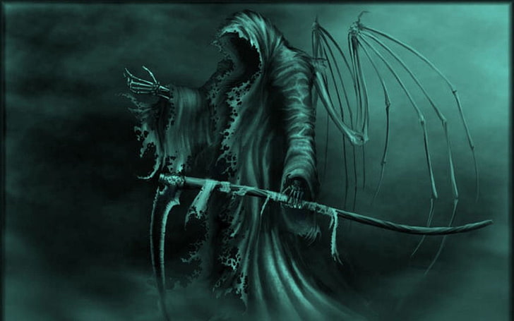 grim reaper wallpaper, Dark, Fantasy, Scythe, War