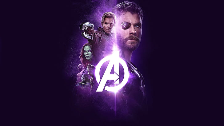 thor, gamora, avengers: infinity war, Movies, illuminated, one person