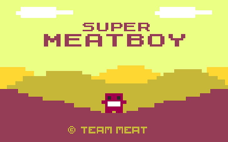 Super Meatboy wallpaper, video games, Super Meat Boy, pixels