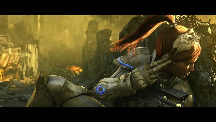 video games ruins ghosts armor sarah kerrigan queen of blades starcraft ii Video Games Starcraft HD Art