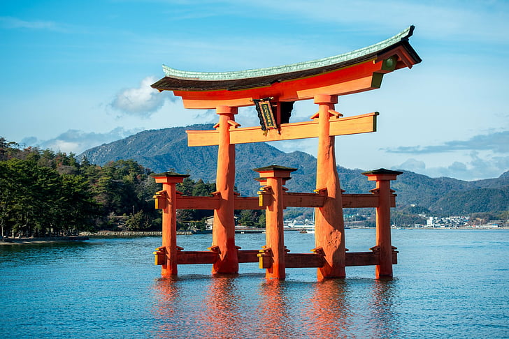 Religious, Itsukushima Gate, Hatsukaichi, Hiroshima, Japan