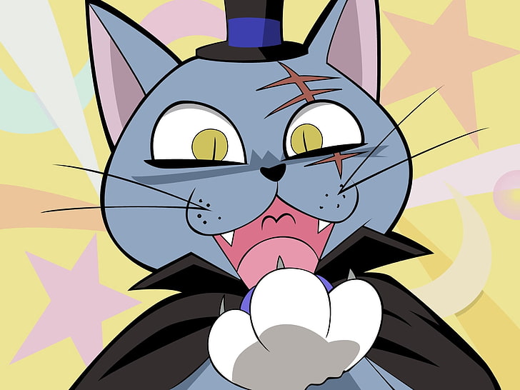 Sailormoon cat character, rozen maiden, or a wizard, laughter