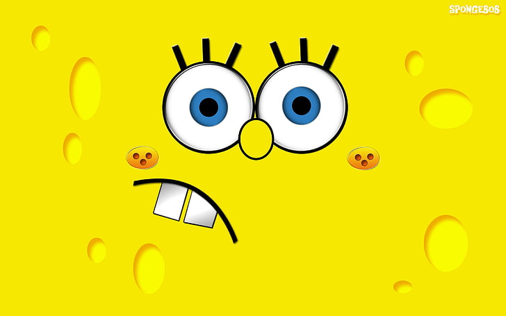 Spongebob Squarepants ilustration, yellow, Mug, vector, illustration, HD wallpaper