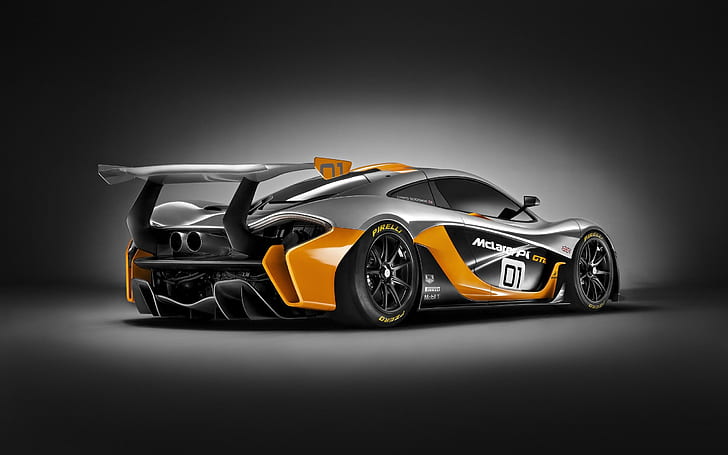 2014 McLaren P1 GTR Design Concept 2, yellow and gray mclaren p1, HD wallpaper