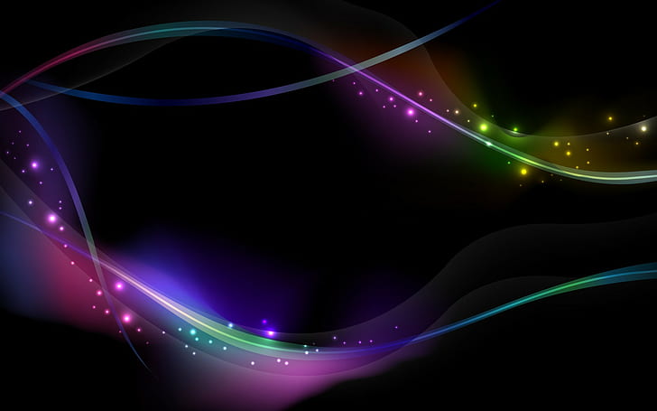 abstract, colorful, shapes, waveforms, HD wallpaper