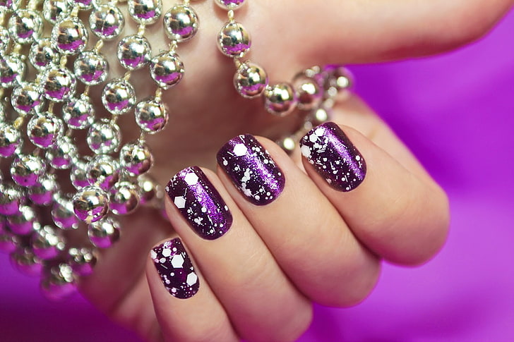 hands-nails-finger-manicure-purple