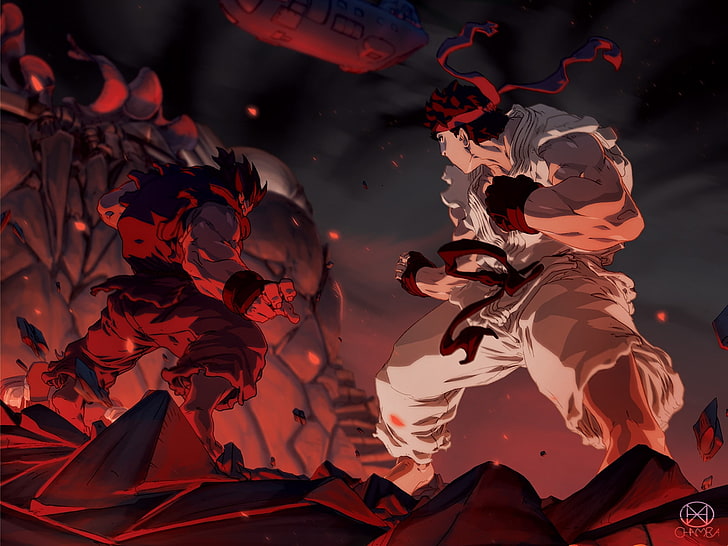 street fighter ryu akuma Video Games Street Fighter HD Art, HD wallpaper