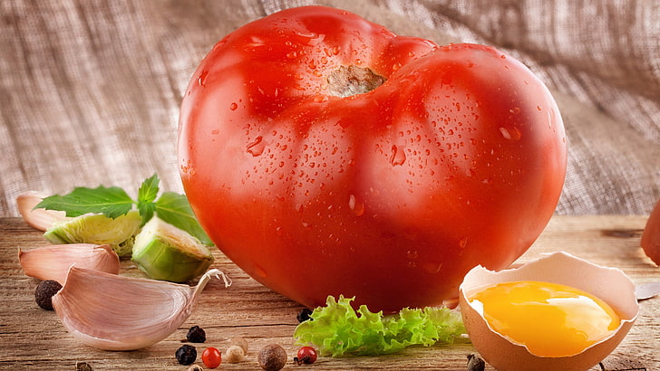 tomato, vegetable, food, fruit, produce, juicy, fresh, delicious, HD wallpaper
