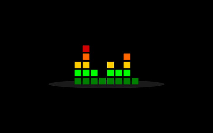 Simple, Equalizer, Colorful, Black Background, HD wallpaper