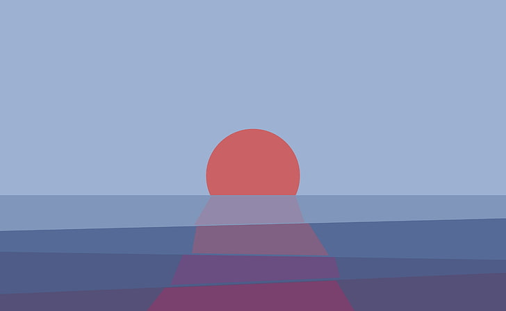 HD wallpaper: Sunset Ocean Vector Graphics, Aero, Vector Art, Sunrise,  cartoon | Wallpaper Flare