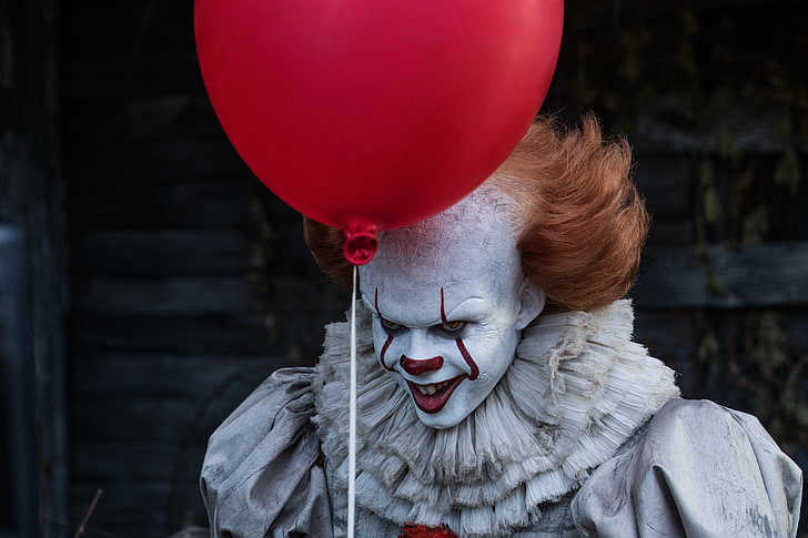 Pennywise, movies, balloon, clown, horror, 2017 (Year), it movie
