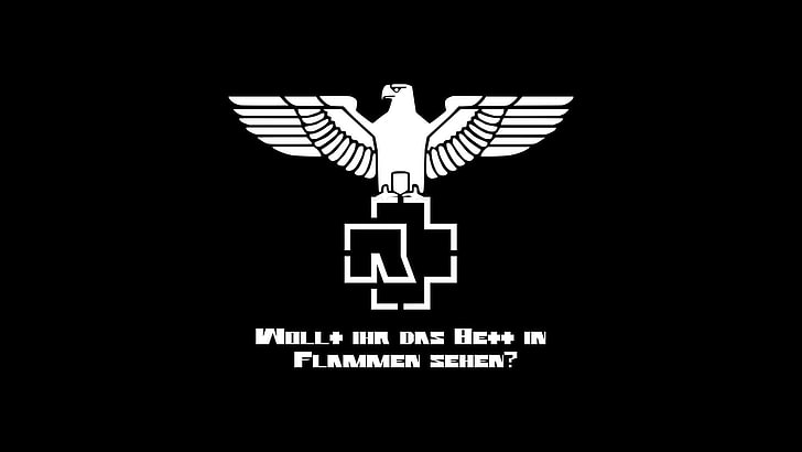 white eagle illustration, Rammstein, Till Lindemann, metal music, HD wallpaper