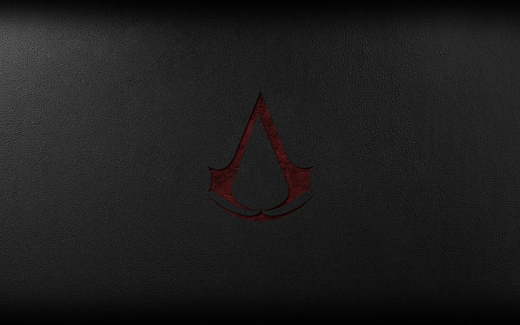 Assassin's Creed logo, video games, indoors, no people, close-up