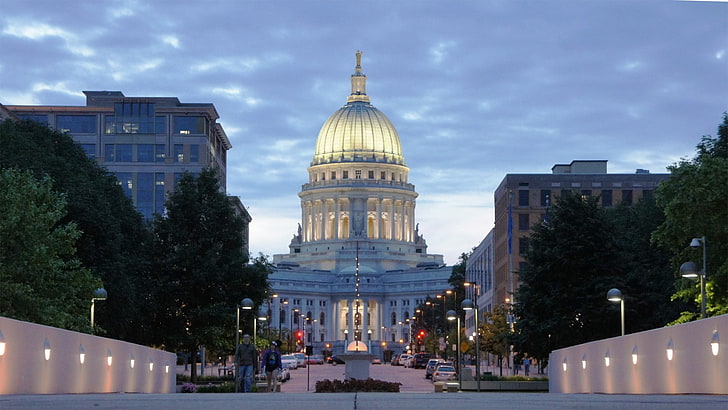 wisconsin state capitol, architecture, built structure, building exterior, HD wallpaper