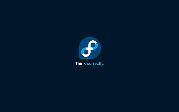 Fedora, Linux, communication, blue, copy space, technology, HD wallpaper