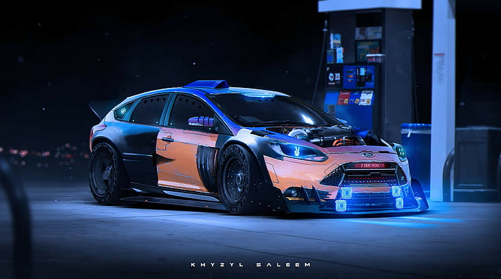 Khyzyl Saleem, car, Ford Focus RS