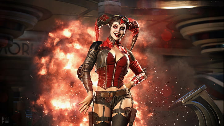 PlayStation, fighting, Harley Quinn, PC, PS4, Injustice 2, Xbox One, HD wallpaper