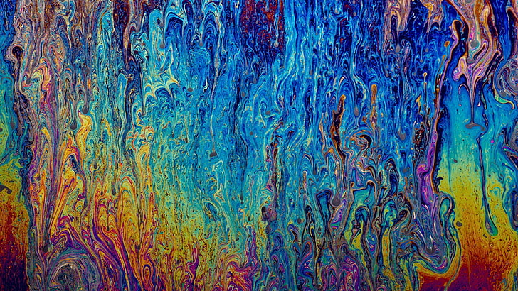 multicolored digital wallpaper, macro, soap, colorful, abstract, HD wallpaper