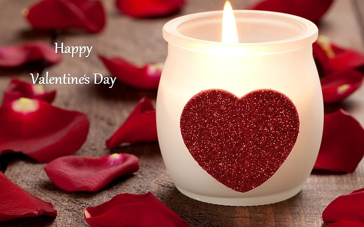 HD wallpaper: Holiday, Valentine's Day, Candle, Heart, Petal, Statement |  Wallpaper Flare