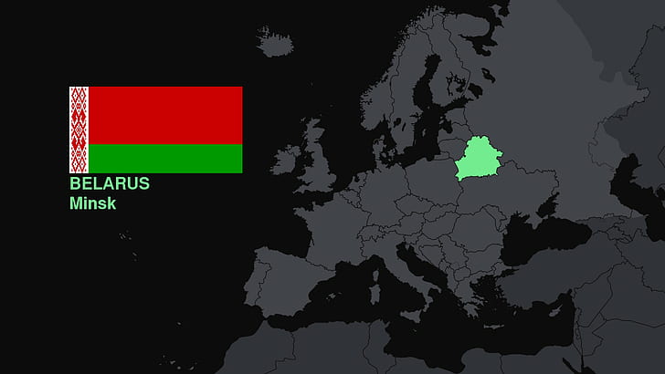 Belarus, Europe, Flag, map