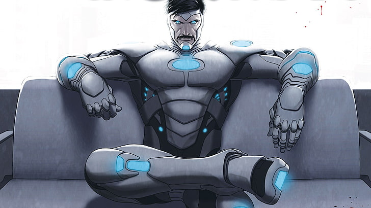 man with armor wallpaper, comic books, Marvel Comics, Iron Man, HD wallpaper