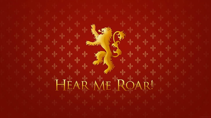 Game of Thrones, sigils, House Lannister, text, indoors, western script, HD wallpaper