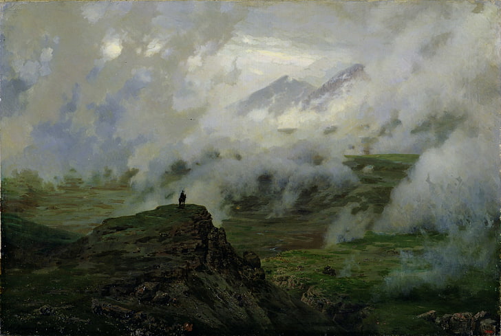 classic art, Nikolai Yaroshenko, clouds, beauty in nature, scenics - nature