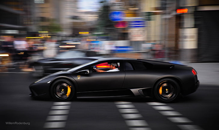 Lamborghini Murcielago, car, mode of transportation, motion, HD wallpaper