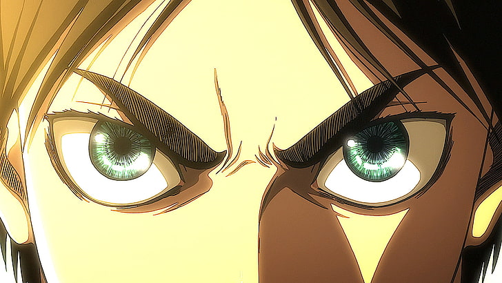 Anime, Attack On Titan, Eren Yeager, Green Eyes, Shingeki No Kyojin, HD wallpaper