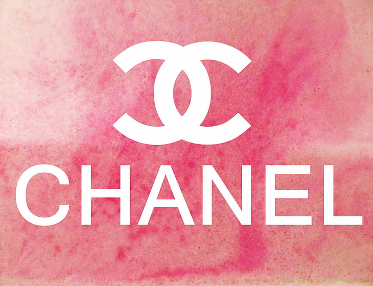 Chanel, logo, Pink Background, HD wallpaper