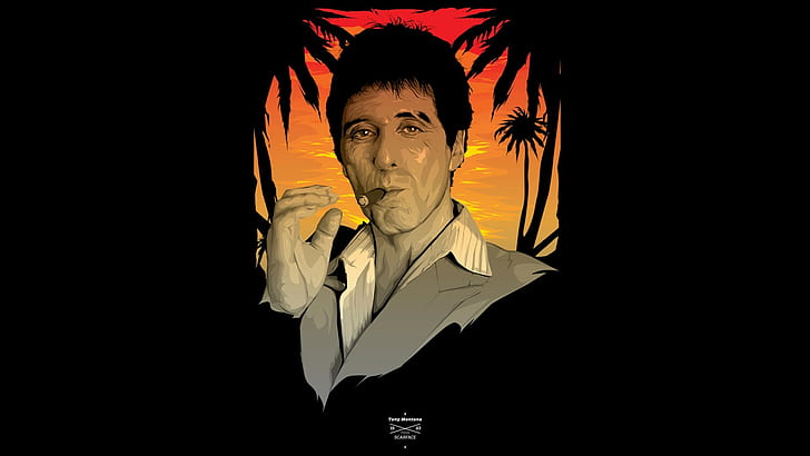 background, Scarface, Al Pacino, 1983, Tony Montana, HD wallpaper