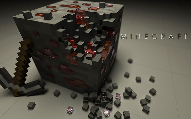 Minecraft artwork, render, video games, 3D, CGI, digital art