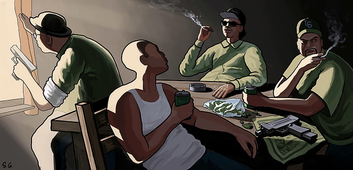 Grand Theft Auto San Andreas wallpaper, Ryder, gta, Carl Johnson
