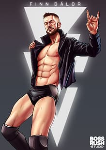 HD wallpaper: Finn Balor, NXT, artwork, fan art, black clothing, WWE, black  jackets | Wallpaper Flare