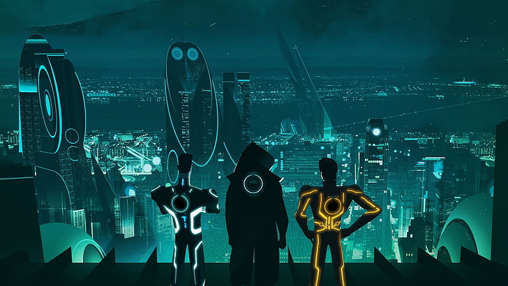 Green Lantern wallpaper, Tron, Tron: Uprising, Escape from Argon City, HD wallpaper