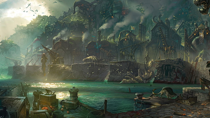 BIlgewater, League Of Legends, pirates, Ports, nature, sea, HD wallpaper