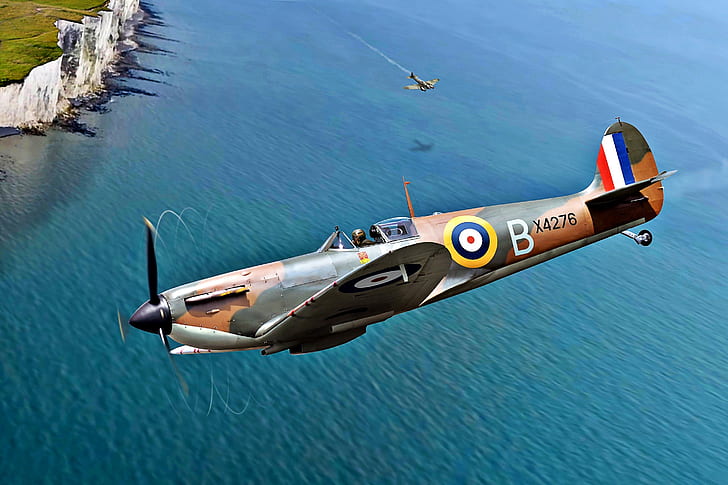 Battle of Britain, RAF, 1940, He.111, Spitfire Mk.I, 54 squadron, HD wallpaper