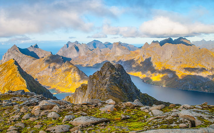 Lofoten Alps Norway Landscape Nature Rocky Mountains Mountain Peaks Fjords 4k Ultra Hd Desktop Wallpapers For Computers Laptop Tablet And Mobile Phones, HD wallpaper