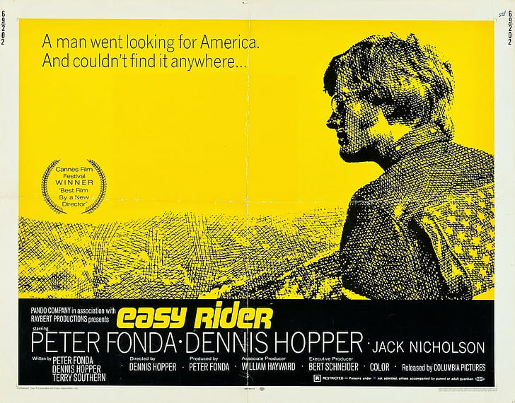 Film posters, Easy Rider, Dennis Hopper, movie poster, Peter Fonda, HD wallpaper