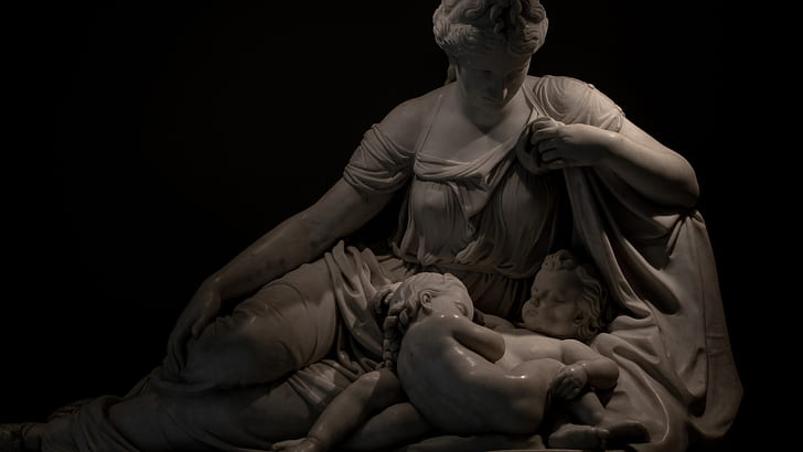Ancient Greek sculpture, Mother, baby, HD wallpaper