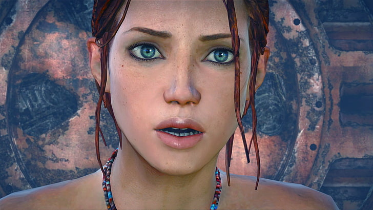 woman's face, Enslaved: Odyssey to the West, video games, Trip, HD wallpaper