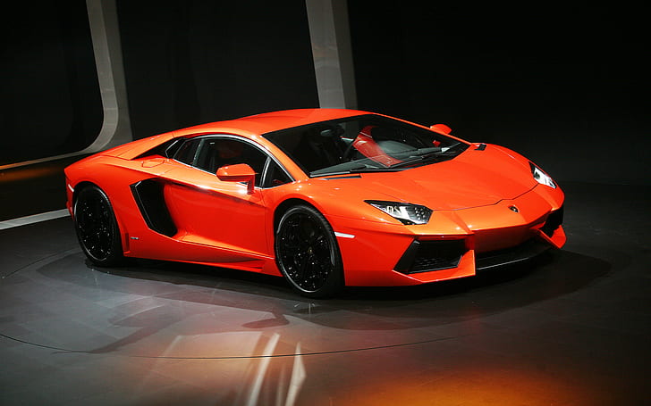 Lamborghini Aventador, orange lamborghini aventador